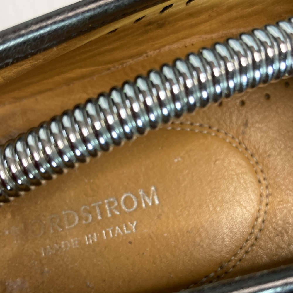 Nordstrom made in Italy black tassle loafers basket weave 8.5 available in brown - Picture 8 of 8
